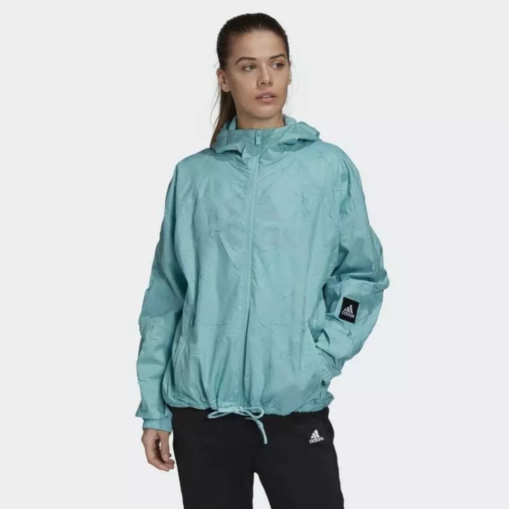 Adidas W.N.D. Primeblue Jacket in Blue Spirit.
